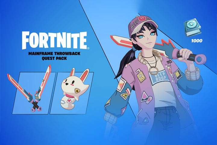 Fortnite - Mainframe Throwback Quest Pack + 1000 V-Bucks Challenge